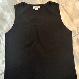 Ann Taylor Loft Black Scoop Neck Sleeveless Pullover Vest/Top, Size XL